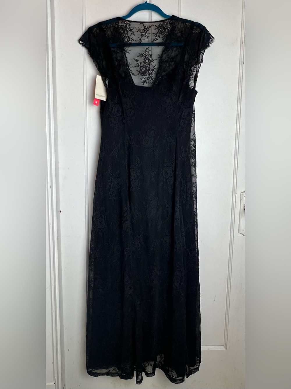 Popilush Black XL Shapewear Lace Fantasy Maxi Sculpting Dress Boho Whimsigoth - Picture 8 of 14